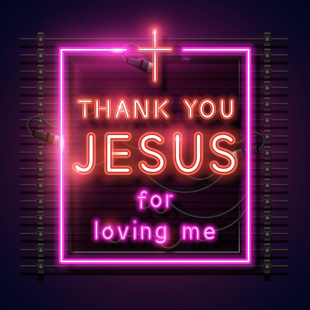 Vetor obrigado jesus, por me amar.