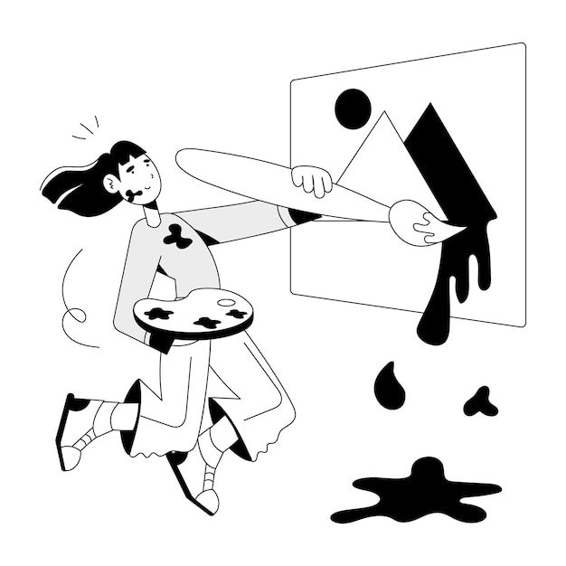 Obtenha esta ilustração linear do design de conteúdo