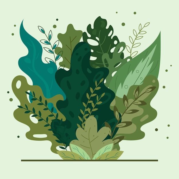 Oceano subaquático plantas aquáticas elementos do mar desenhado à mão oceano desenho decorativo vector