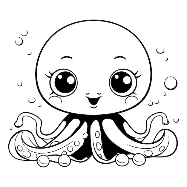 Octopus bonito ilustração vetorial