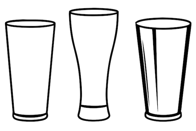 Óculos altos Arte de linha Alimentos Desenhos detalhados Ilustrações graciosas