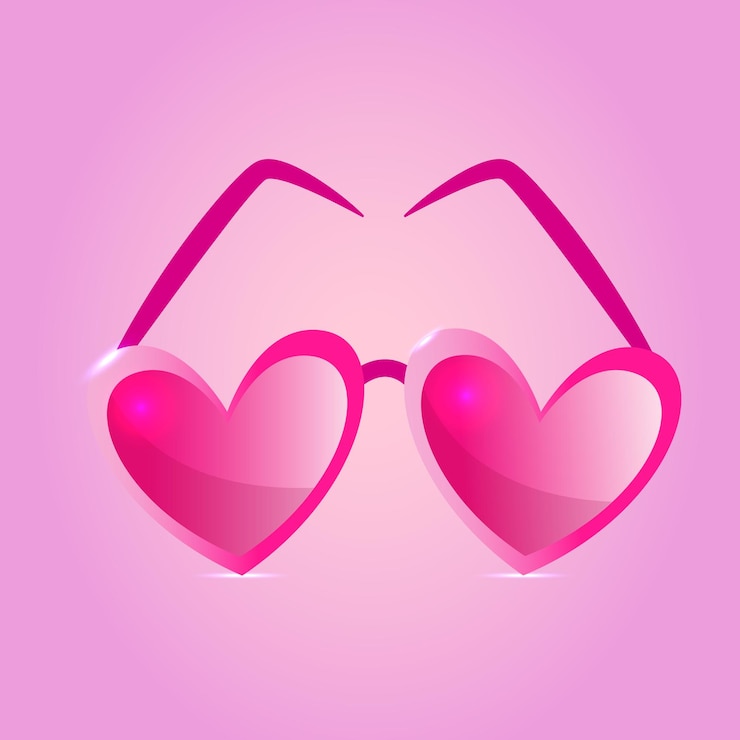 Vetor óculos cor-de-rosa estilo barbicore ilustração vetorial