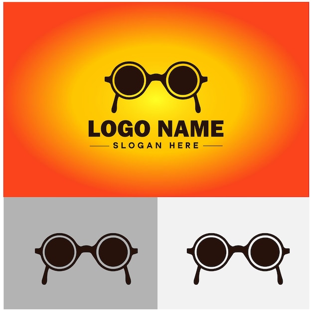 Óculos de olho ícone de logotipo óculos de sol óptico moderno ícone de moda único vetor para aplicativo de negócios silhueta óculos modelo de logotipo