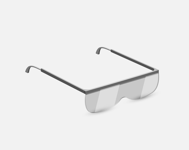 Vetor Óculos de proteção realistas isolados em fundo cinza óculos de proteção ocular de segurança de trabalho