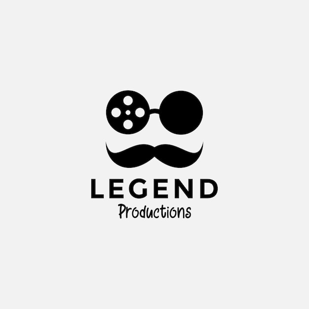 Óculos de sol man movie com design de logotipo de bigode e chapéu