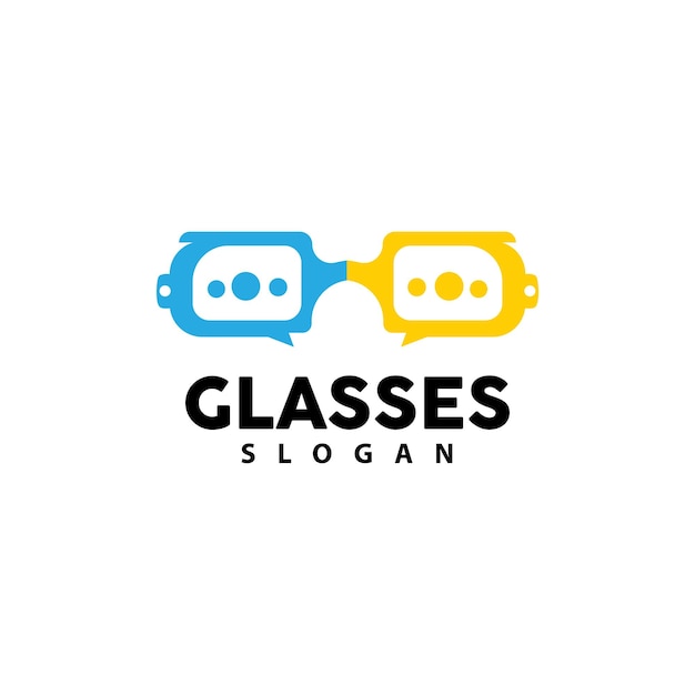 Óculos logotipo óptico modelo de ilustração de ícone de moda design simples