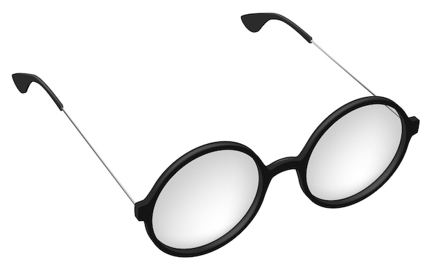 Vetor Óculos redondos simples de vetor, óculos