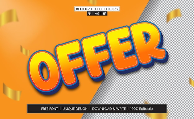 Oferecer efeito de texto 3D totalmente editável