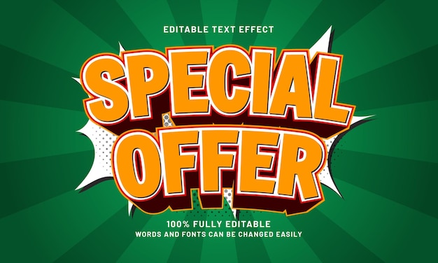 oferecer efeitos de texto editáveis especiais com um tema de venda e promoção