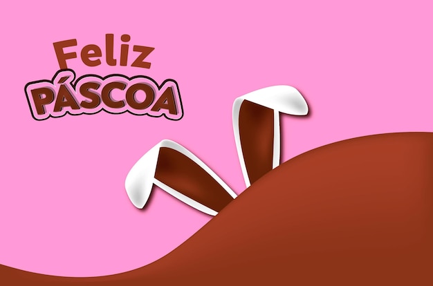 Vetor oferta de páscoa pinhappy com chocolate