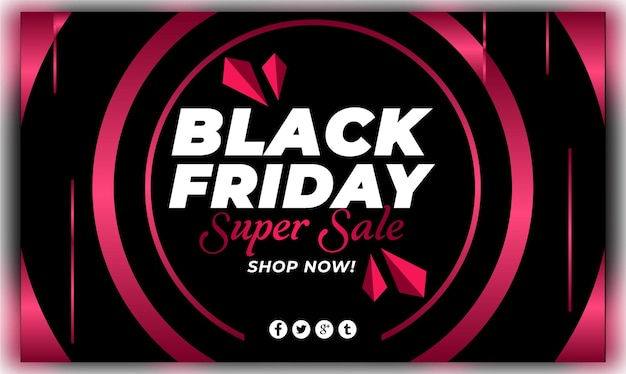 Oferta especial de design de bandeira da Sexta-feira Negra