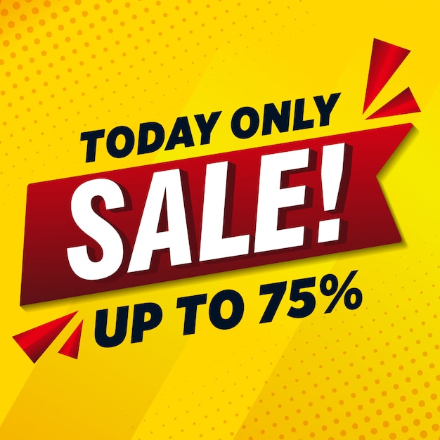 oferta especial de grande venda hoje apenas promoção abstrata de banner