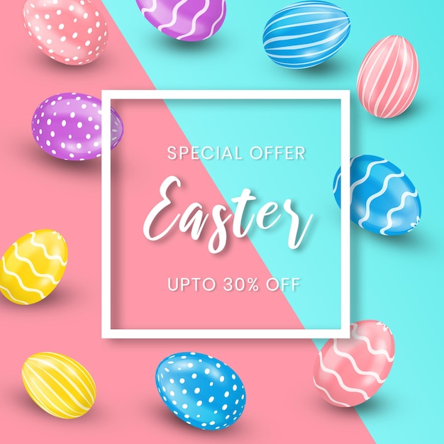 Oferta Especial de Páscoa Até 30 descontos em ovos coloridos