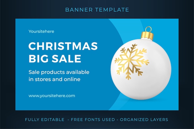 Oferta especial de venda de natal compras on-line e lojas modelo de banner da web vetor de ícone 3d realista