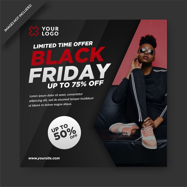 Oferta limitada de postagem no Instagram de Black Friday