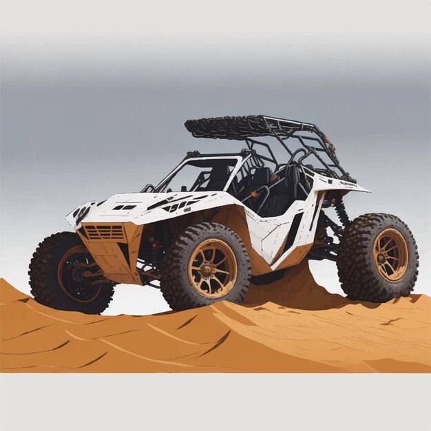 Off road buggy dune carro 4x4 vetor ilustração fundo branco