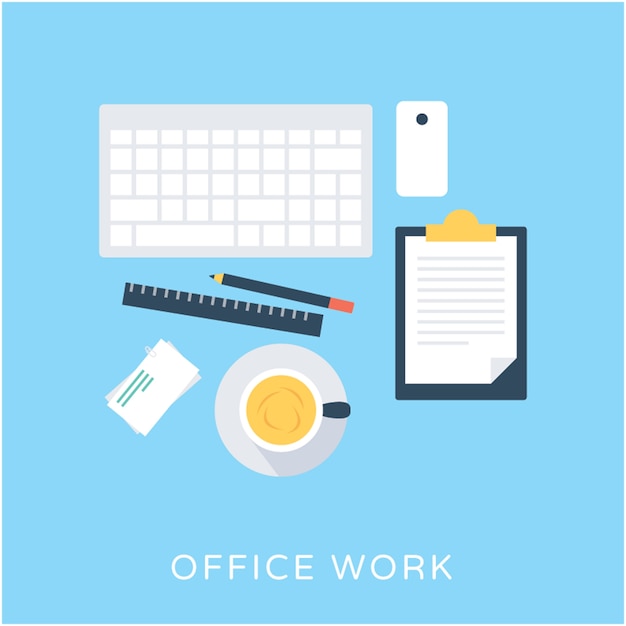 Vetor office work flat vector icon