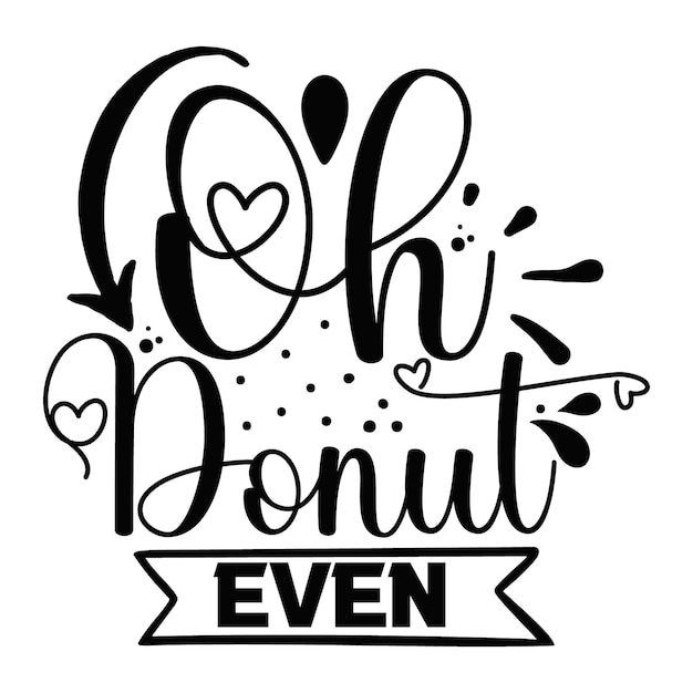 Oh, arquivo donut even premium vector design