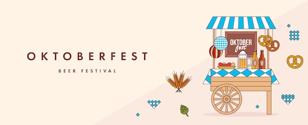 Oktoberfest banner modelo estilo simples