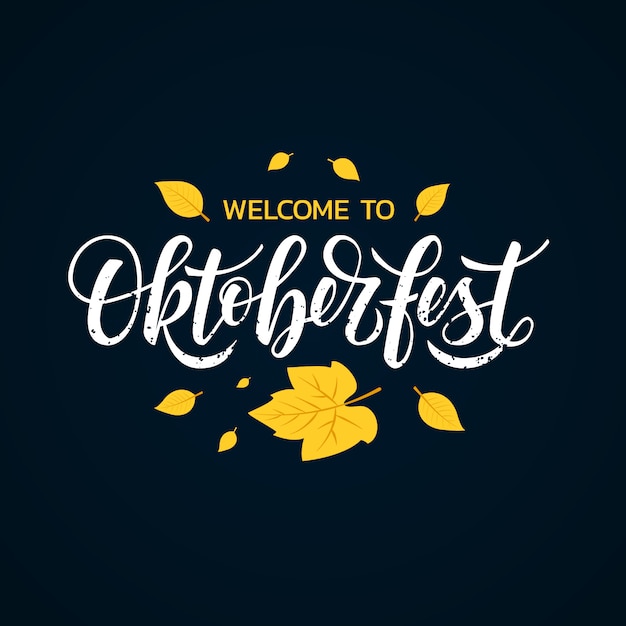 Oktoberfest com letras de mão desenhada