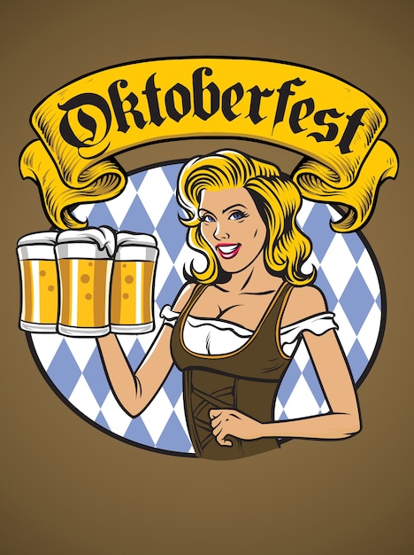 Oktoberfest menina bávara