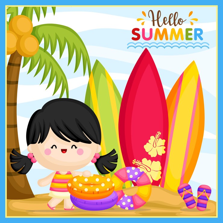 Olá menina de verão