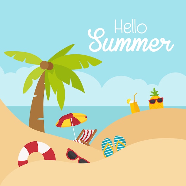 Olá Verão férias festa praia