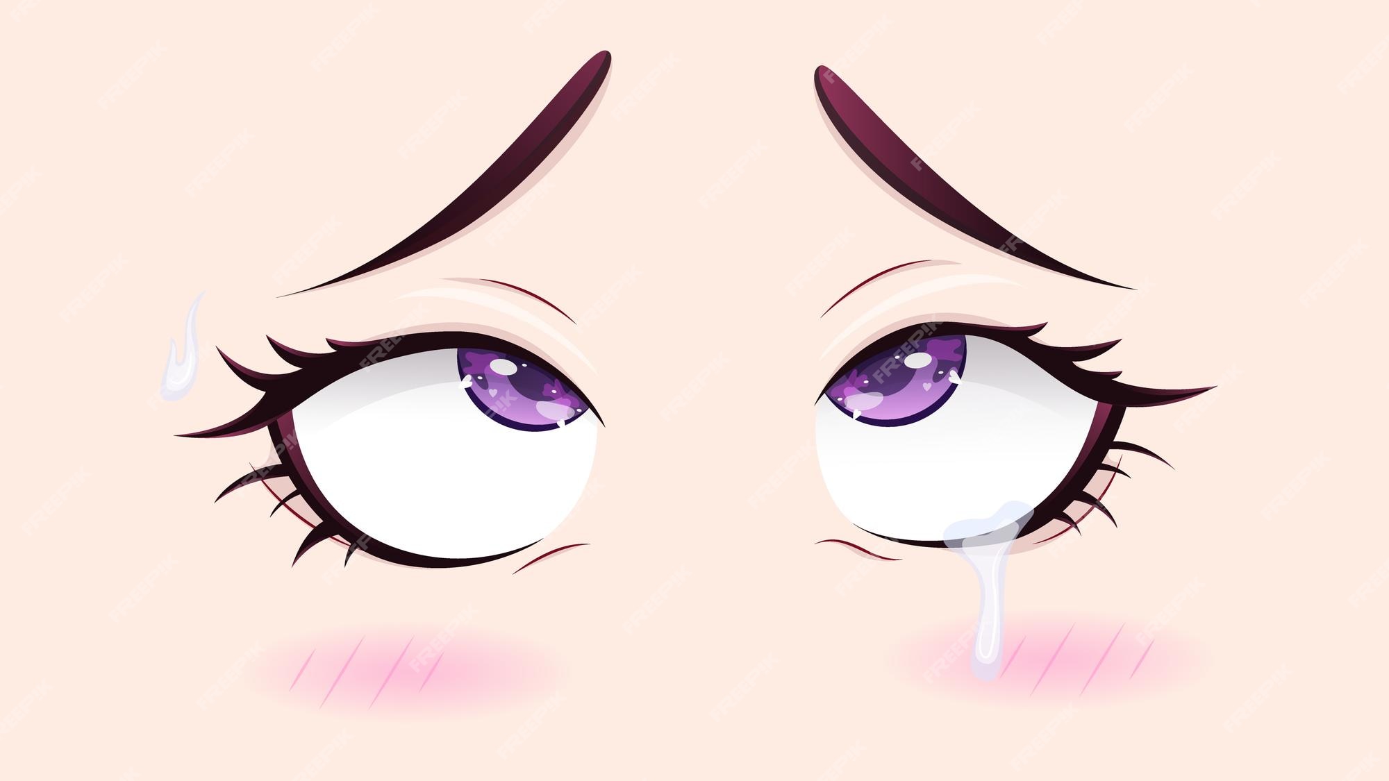 Olhos Azuis Das Emo??es De Meninas Do Manga Do Anime Ilustração do Vetor -  Ilustração de emoticon, feliz: 148813357