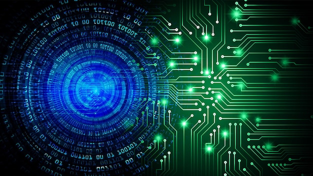 Olho cyber circuito futuro tecnologia conceito plano de fundo