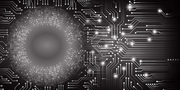 Vetor olho cyber circuito futuro tecnologia conceito plano de fundo
