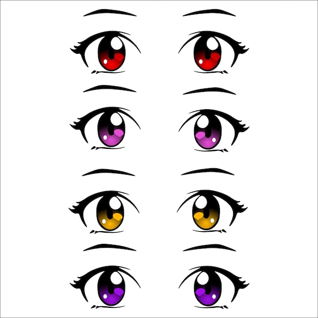 olhos com raiva de anime 11209377 Vetor no Vecteezy