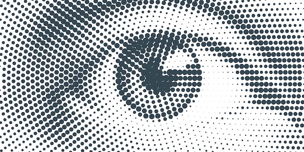Vetor olho humano desenho a partir de pontosfundo tecnológico ilustração vetorial