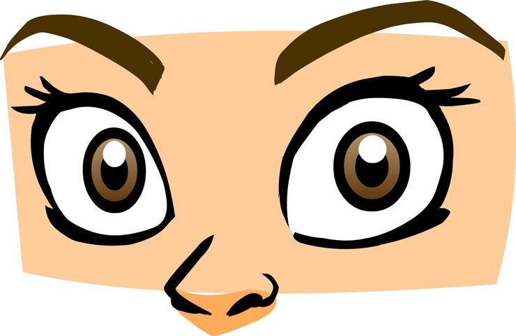 Vetor olhos com sobrancelhas e pestanas longas olho sexy ilustração de moda