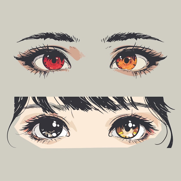 Olhos de menina de manga