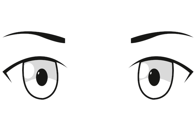 Olhos do homem do Anime ilustração do vetor. Ilustração de pessoa - 33984003