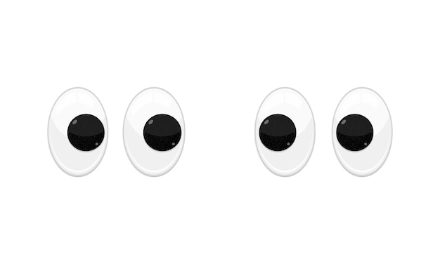 Olhos vacilantes de segurança de brinquedo de plástico ilustração vetorial de design de estilo plano isolada em fundo branco