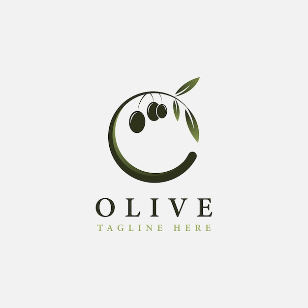 Vetor olive logo template icon ilustração vetorial design