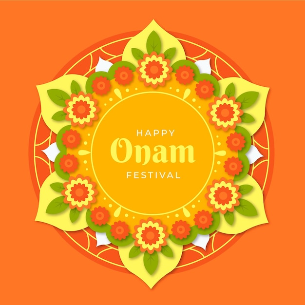 Onam decoração floral