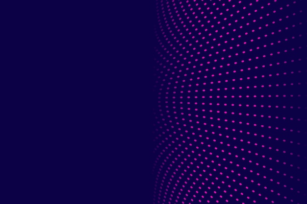 Onda abstrata com fluxo de pontos em movimento de fundo de ilustração de tecnologia cibernética de partículas