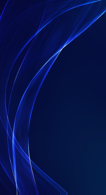 Onda azul 3d futurista de tecnologia Fundo abstrato de efeito de luz azul Design moderno de música de tecnologia