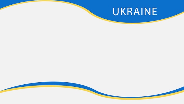 Onda de bandeira da ucrânia isolada no fundo modelos para mensagem de publicidade de cartaz de banner