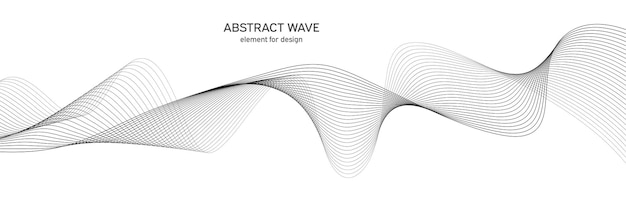 Onda de elemento abstrato para design