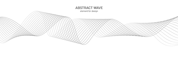 Onda de elemento abstrato para design