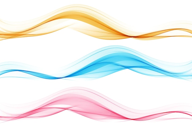 Vetor onda de fluxo colorida moderna, textura líquida, abstração de onda 3d em fundo branco