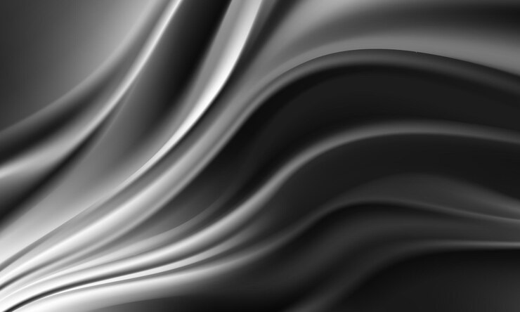 Vetor onda de tecido cinza abstrata com espaço em branco vetor de fundo de luxo
