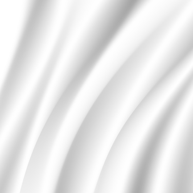 Vetor onda de tecido de seda branca sobreposta com luz e sombra. branco e cinza textura abstrata fundo e cópia espaço para web design