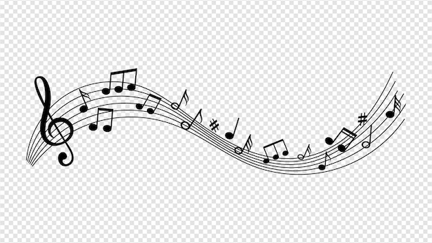 Ilustração Do Vetor Notas Musicais E Pausas. Símbolos De Música Preto  Isolado No Branco. Música Sinal De Notação Definida. A Entrega Das Chaves  Musical. Clef Notação Ilustraciones svg, vectoriales, clip art vectorizado