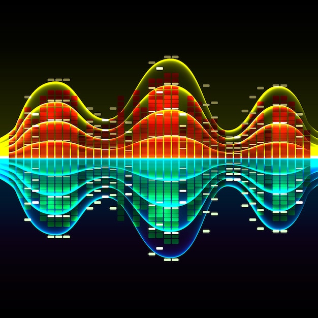 Vetor onda sonora gráfica, equalizador