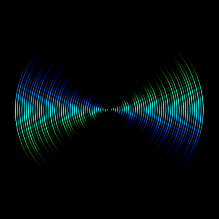 Vetor onda sonora multicolor de fundo equalizador