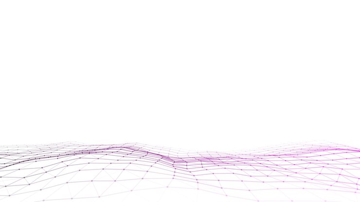 Vetor onda vetorial com pontos e linhas de movimento fundo digital abstrato conexão conceitual de big data fundo de tecnologia futurista